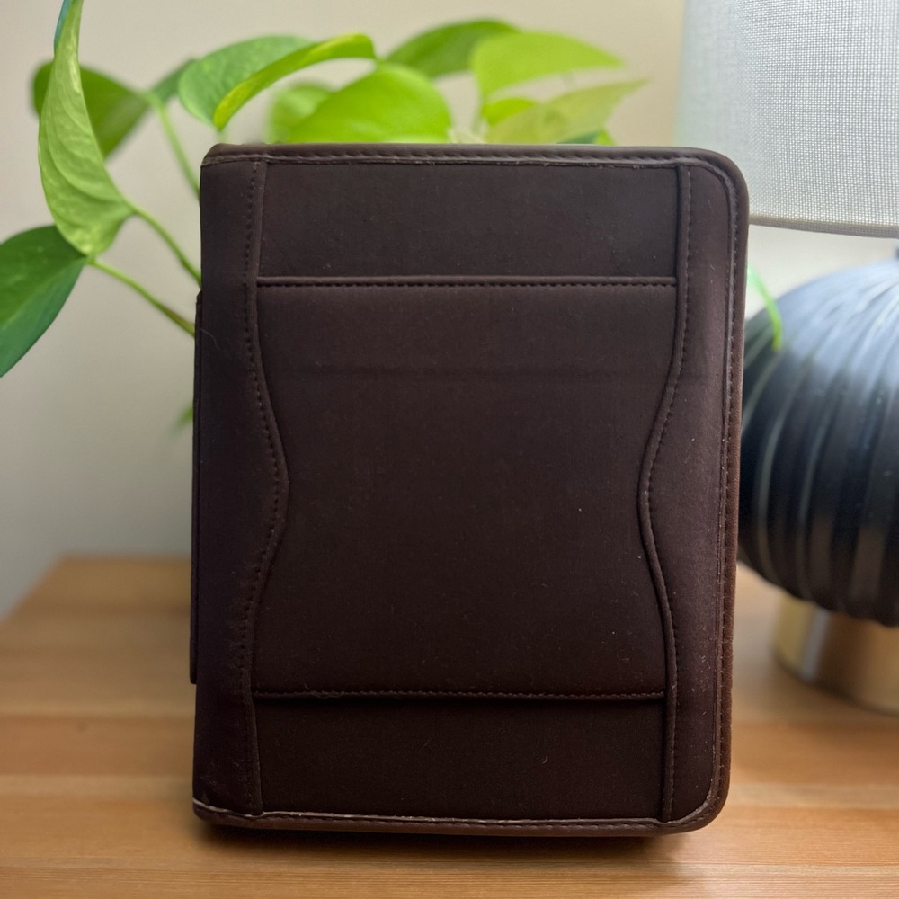 Franklin Covey Brown Planner Binder Cover | Microfiber w/ Napa Leather Trim 🤎